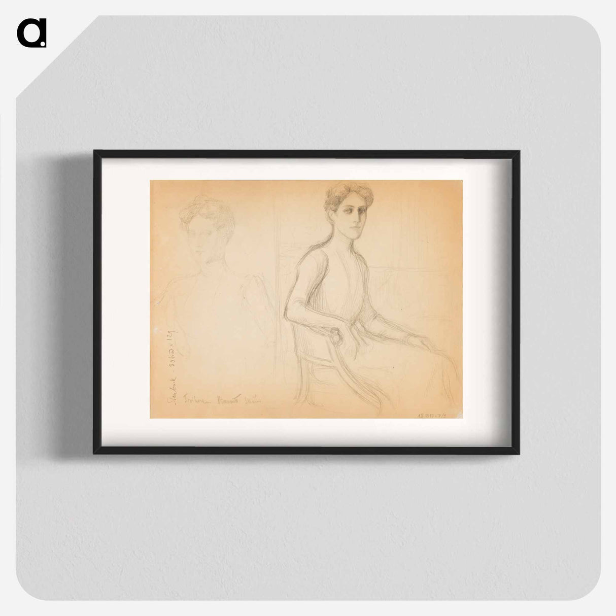 Vapaaherratar Anne Bennetin muotokuvaluonnos - アルバート エーデルフェルト Poster.