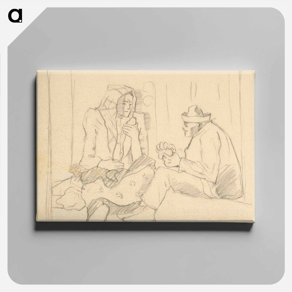 Woman and man eating - アーノルド ピーター ワイズ クビンチャン Canvas.