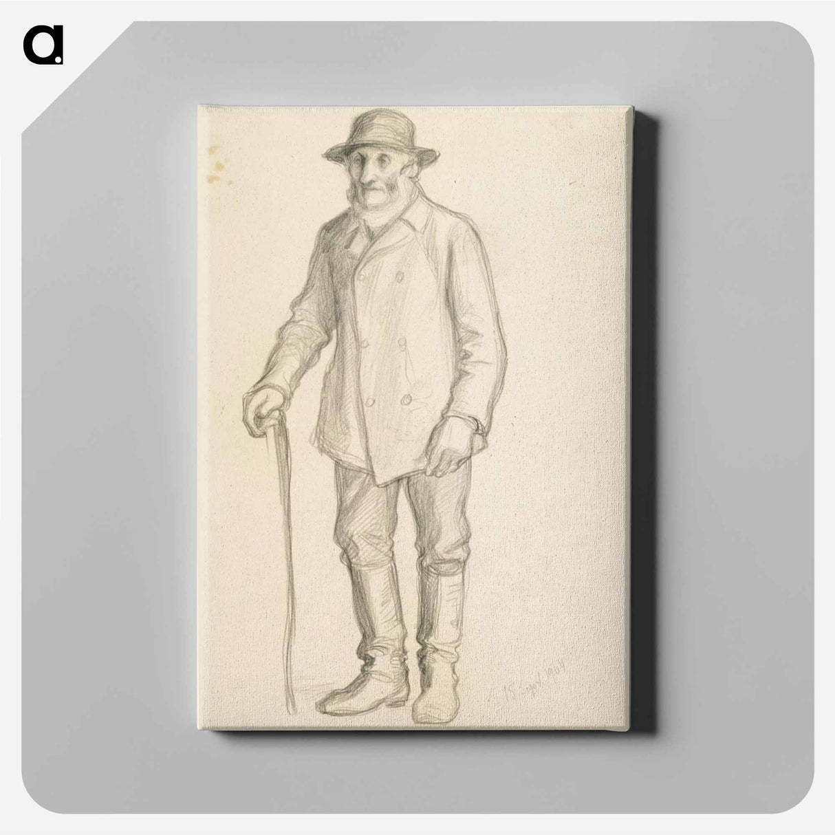 Vanha mies - アルバート エーデルフェルト Canvas.