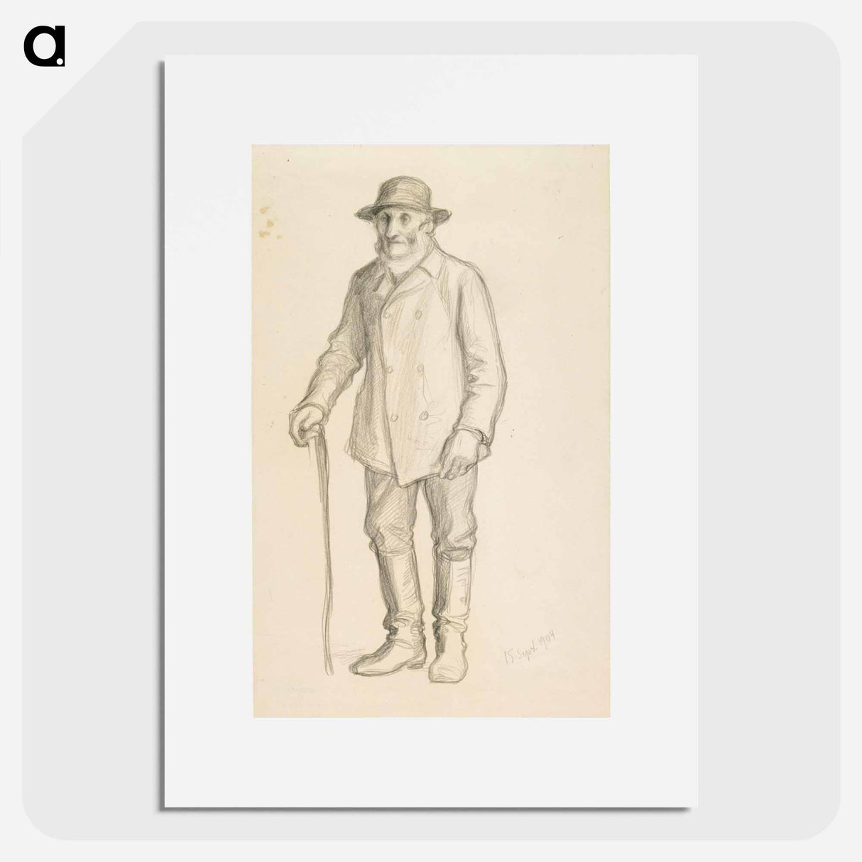 Vanha mies - アルバート エーデルフェルト Poster.