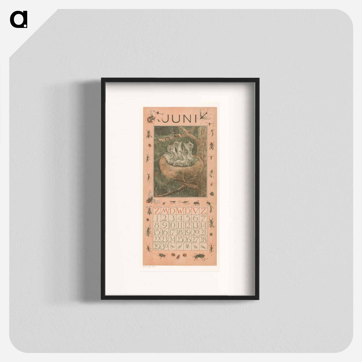 Calendar day with young people - Theo van Hoytema Poster.