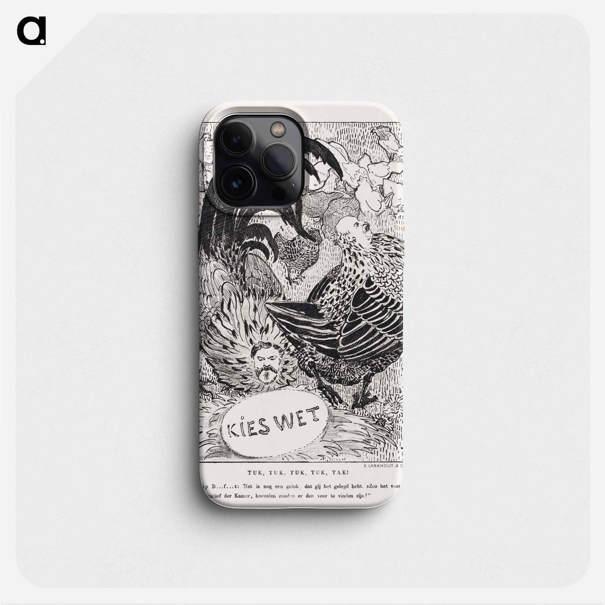 Spotprent met politici als kippen - Theo van Hoytema Phone Case.