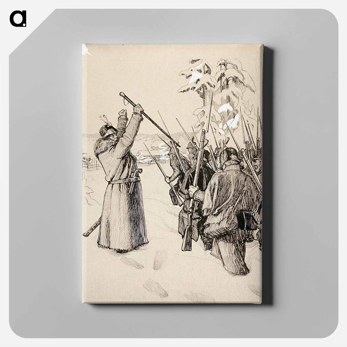 jos en jaksa ma astuskella, pojat hoi, mua kannelkaa! - アルバート エーデルフェルト Canvas.