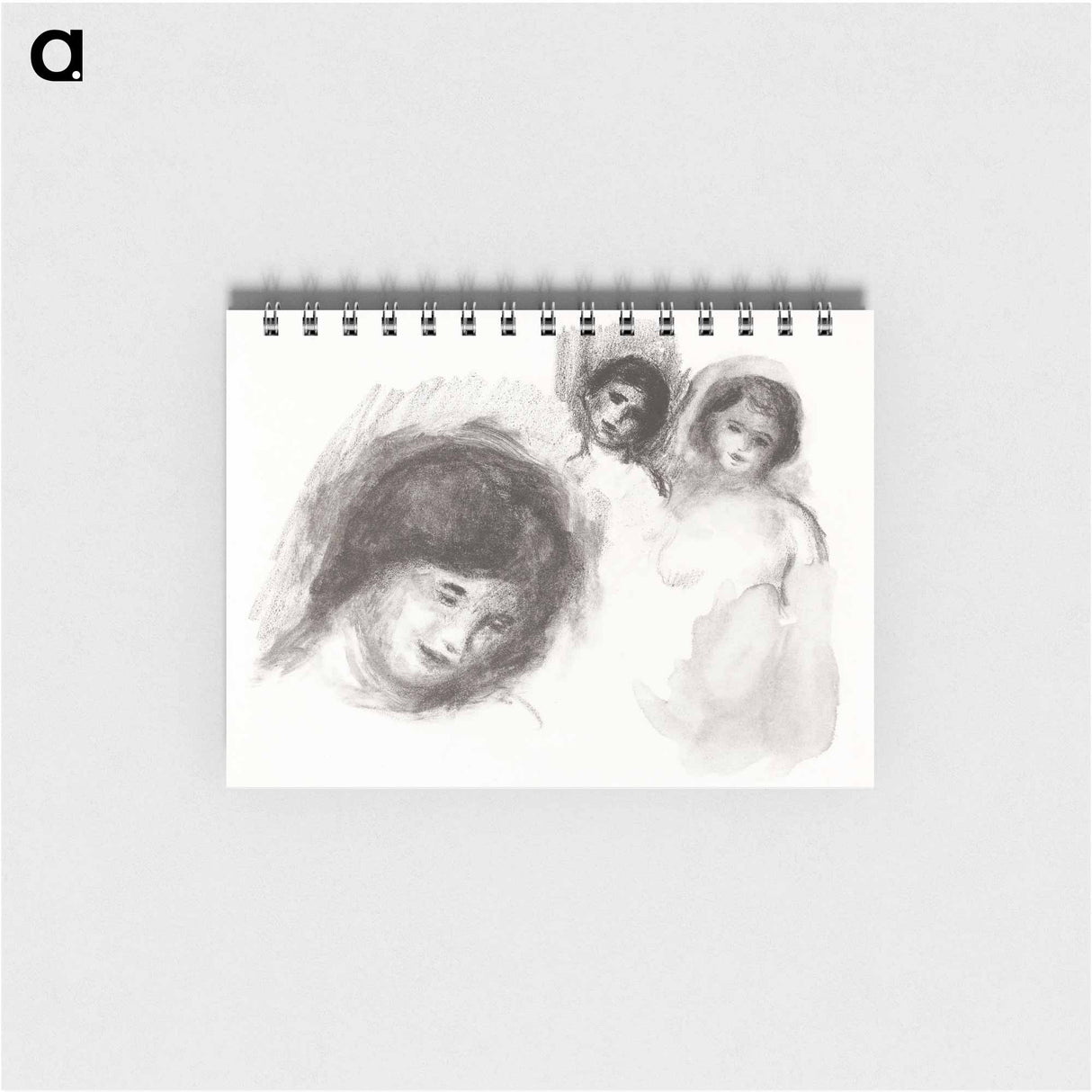 Stone with Three Sketches - ピエール オーギュスト ルノワール Memo.