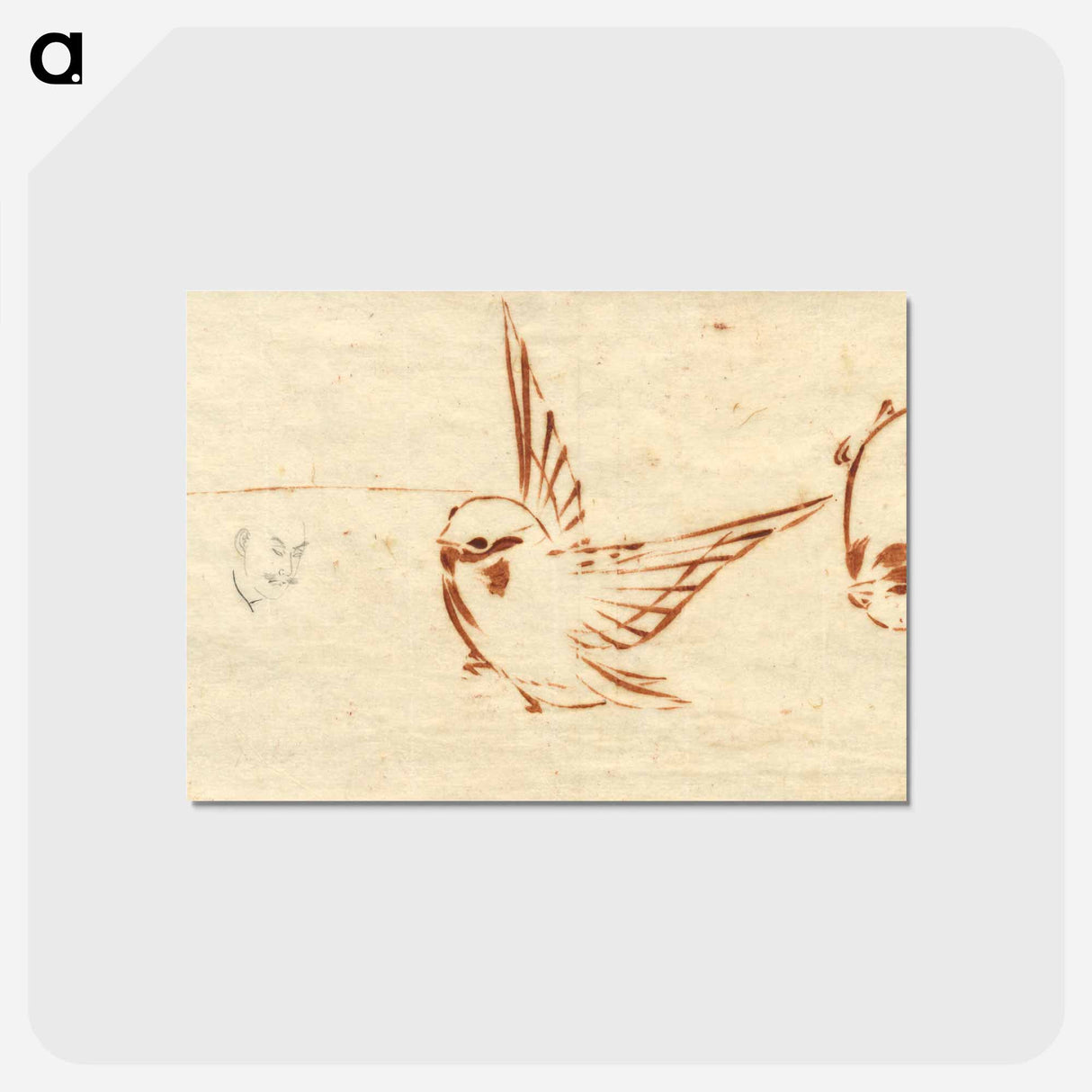 アートポストカード-Hokusai's bird - 葛飾 北斎 Postcard.