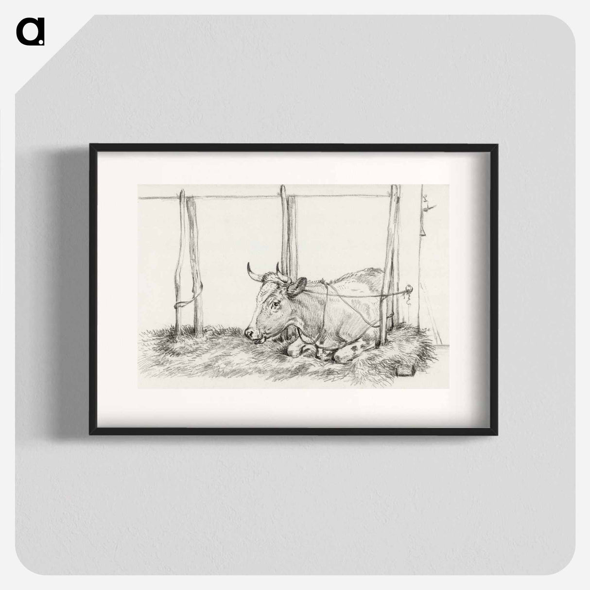 Lying cow - Jean Bernard Poster.