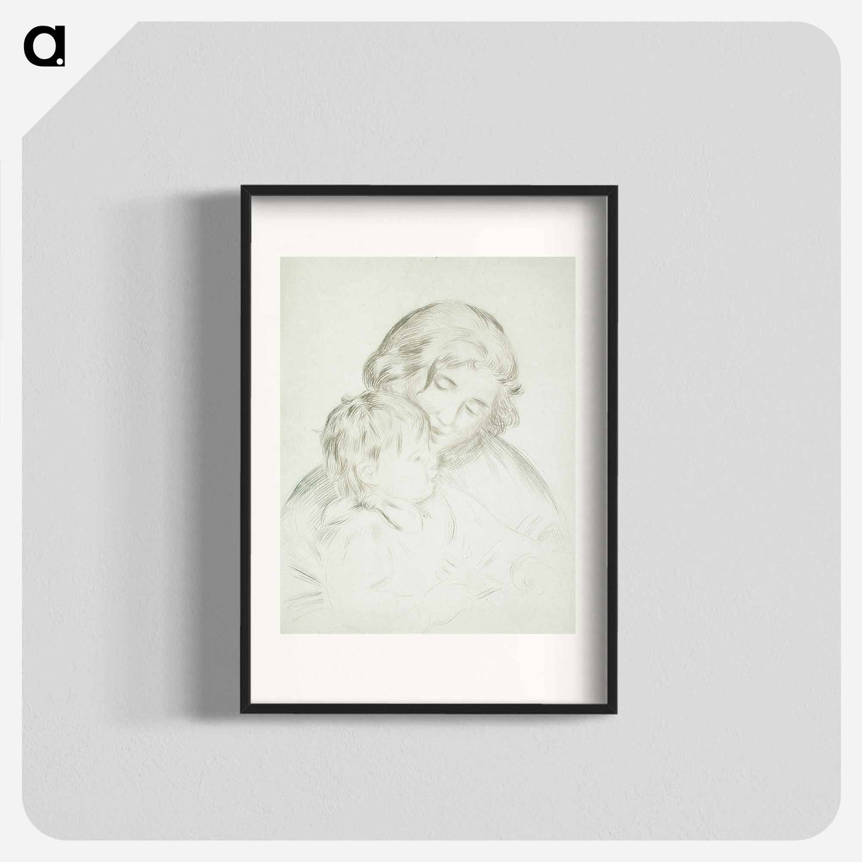 Mère et enfant - Pierre Auguste Renoir Poster.