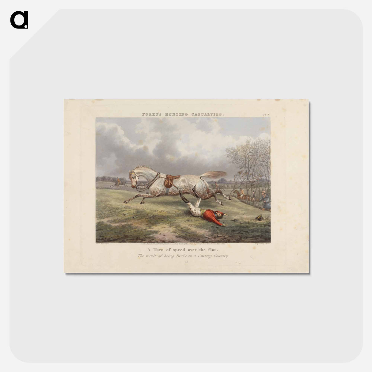 アートポストカード-Fox Hunting: Fores's Hunting Casualties - A Turn of speed over the flat
- イェール大学アートギャラリー Postcard.