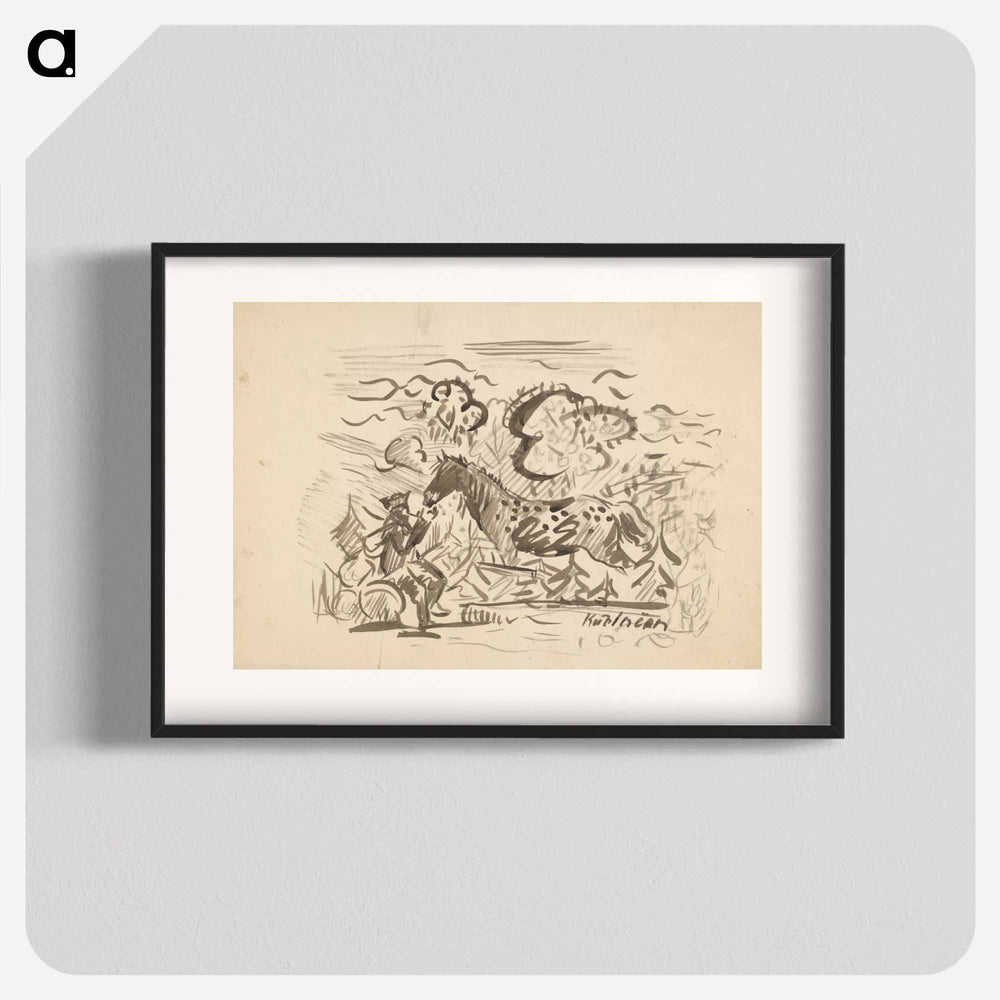 Herdsman with a horse - アーノルド ピーター ワイズ クビンチャン Poster.