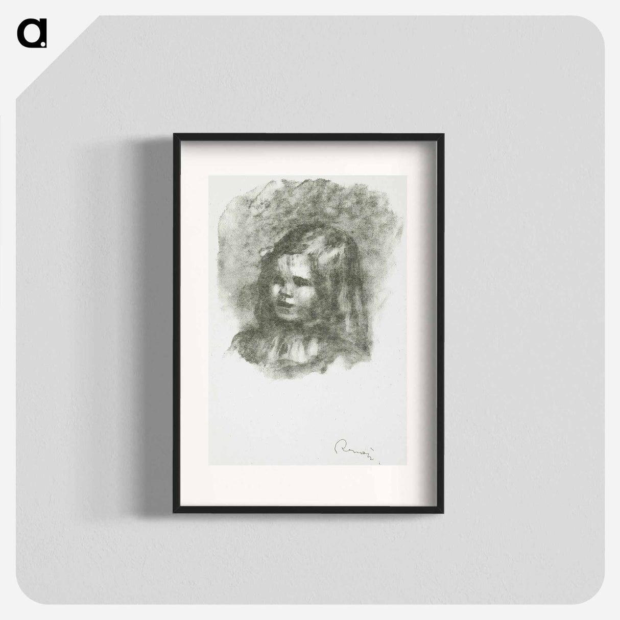 Claude Renoir, tournée à gauche - ピエール オーギュスト ルノワール Poster.