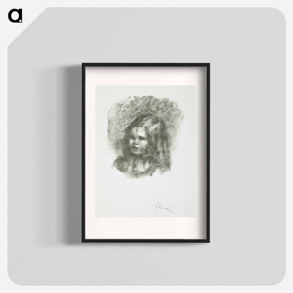 Claude Renoir, tournée à gauche - Pierre Auguste Renoir Poster.