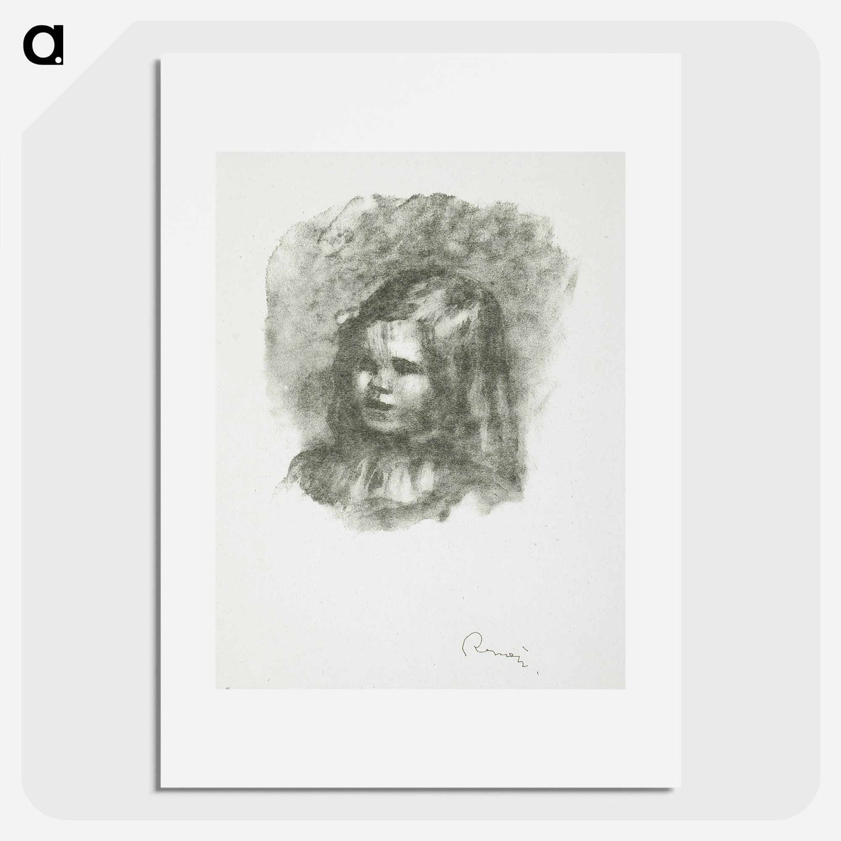 Claude Renoir, tournée à gauche - Pierre Auguste Renoir Poster.