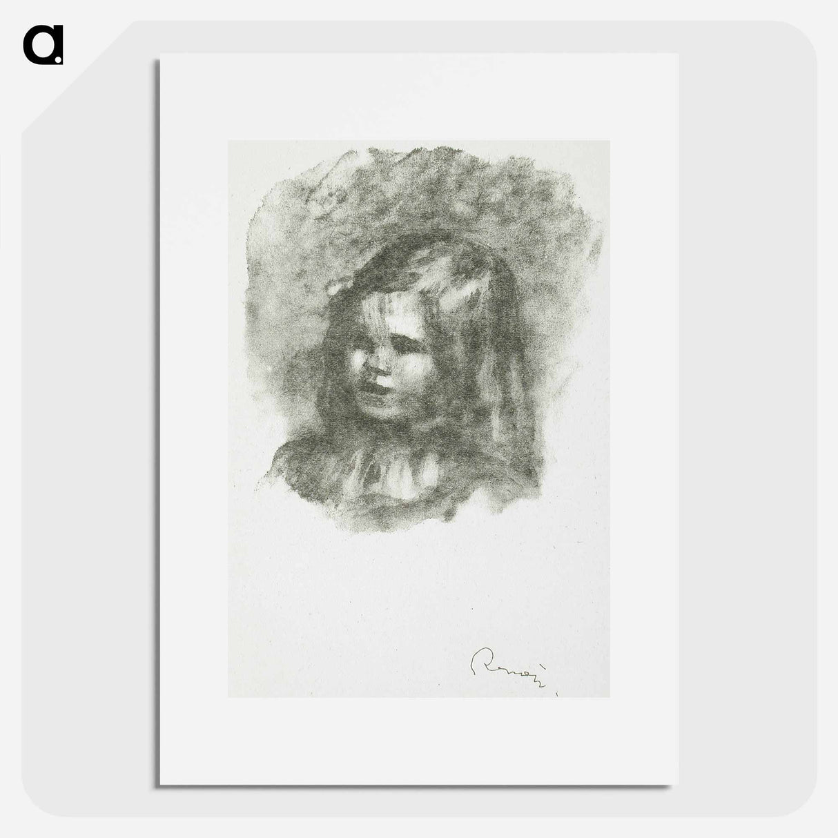 Claude Renoir, tournée à gauche - ピエール オーギュスト ルノワール Poster.