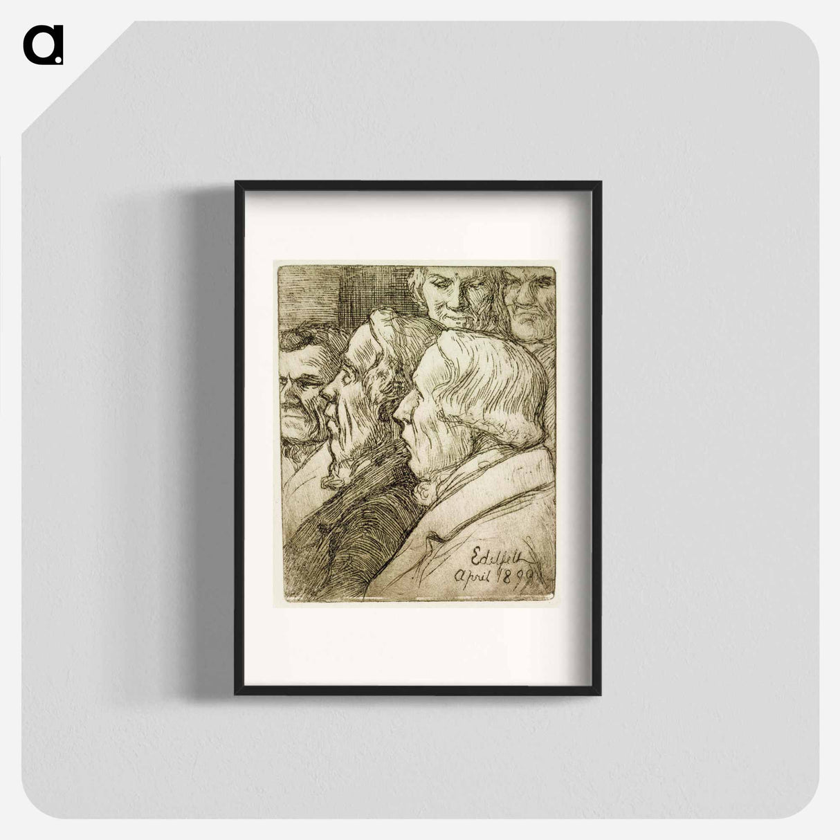 Tyyppejä vuoden 1899 suuresta lähetystöstä - アルバート エーデルフェルト Poster.