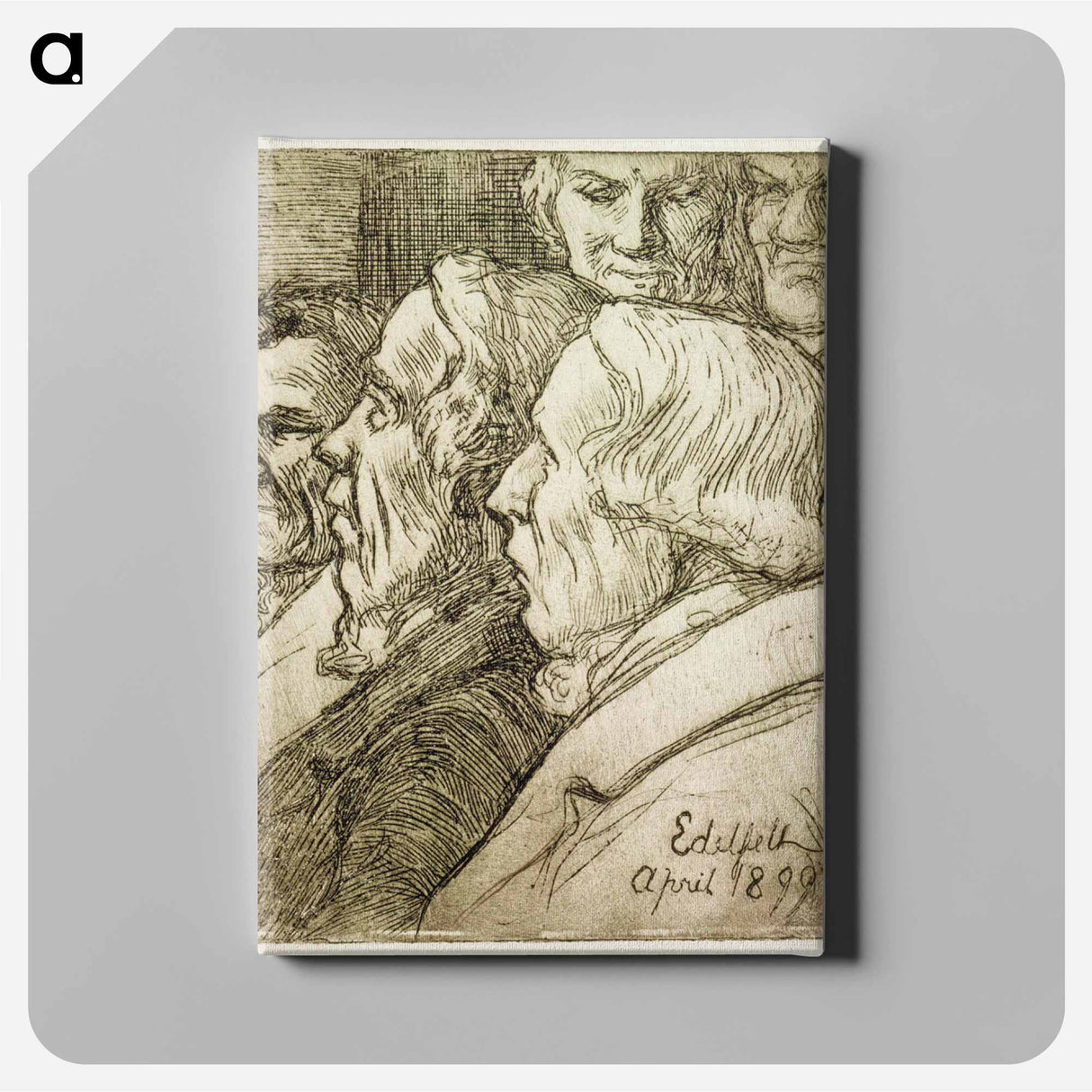 Tyyppejä vuoden 1899 suuresta lähetystöstä - アルバート エーデルフェルト Canvas.