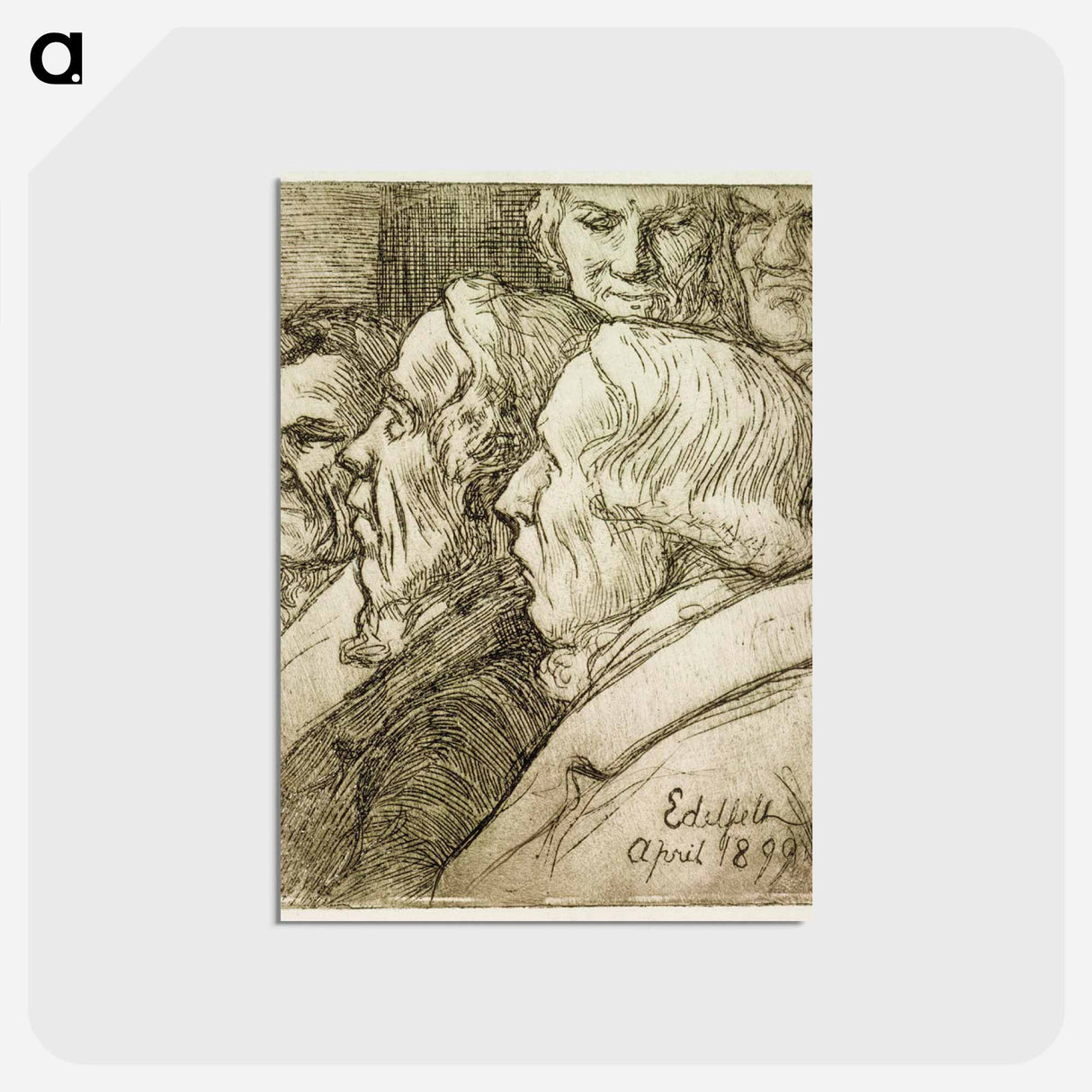 Tyyppejä vuoden 1899 suuresta lähetystöstä - アルバート エーデルフェルト Postcard.