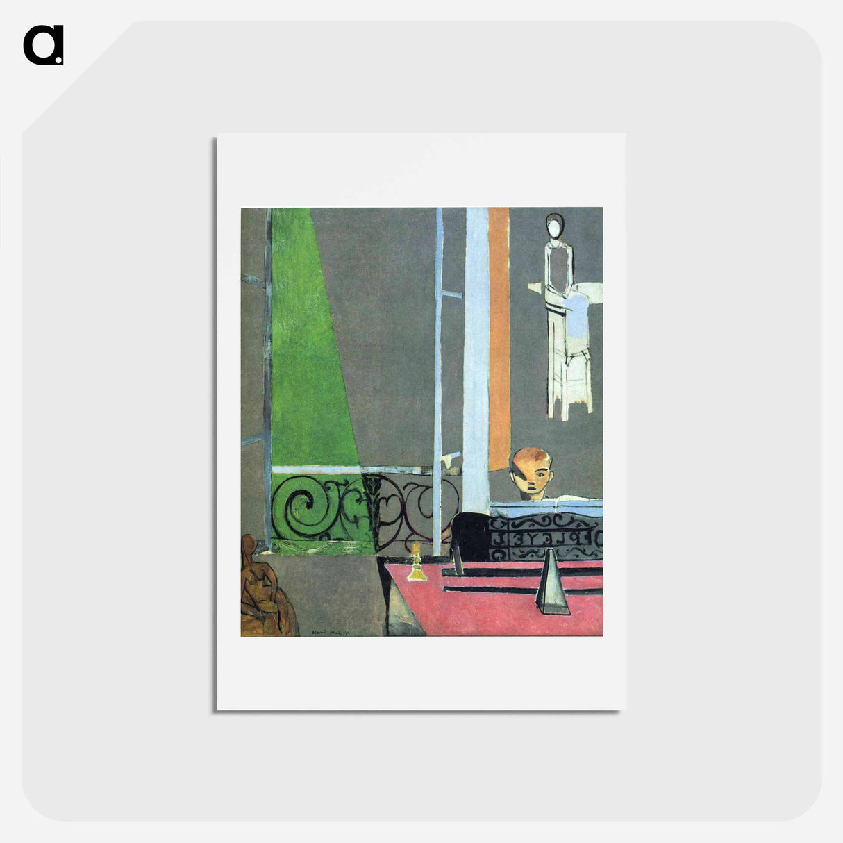 アートポストカード-The Piano Lesson - アンリ マティス Postcard.