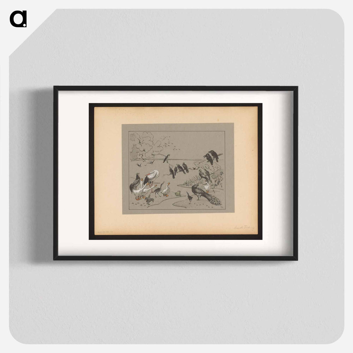 Groep diverse people and a child - Theo van Hoytema Poster.