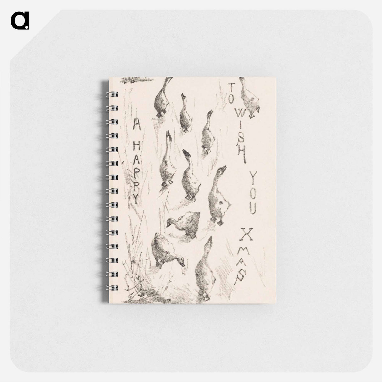 Kerstkaart met tien ganzen - テオ ヴァン ホイテマ Memo.