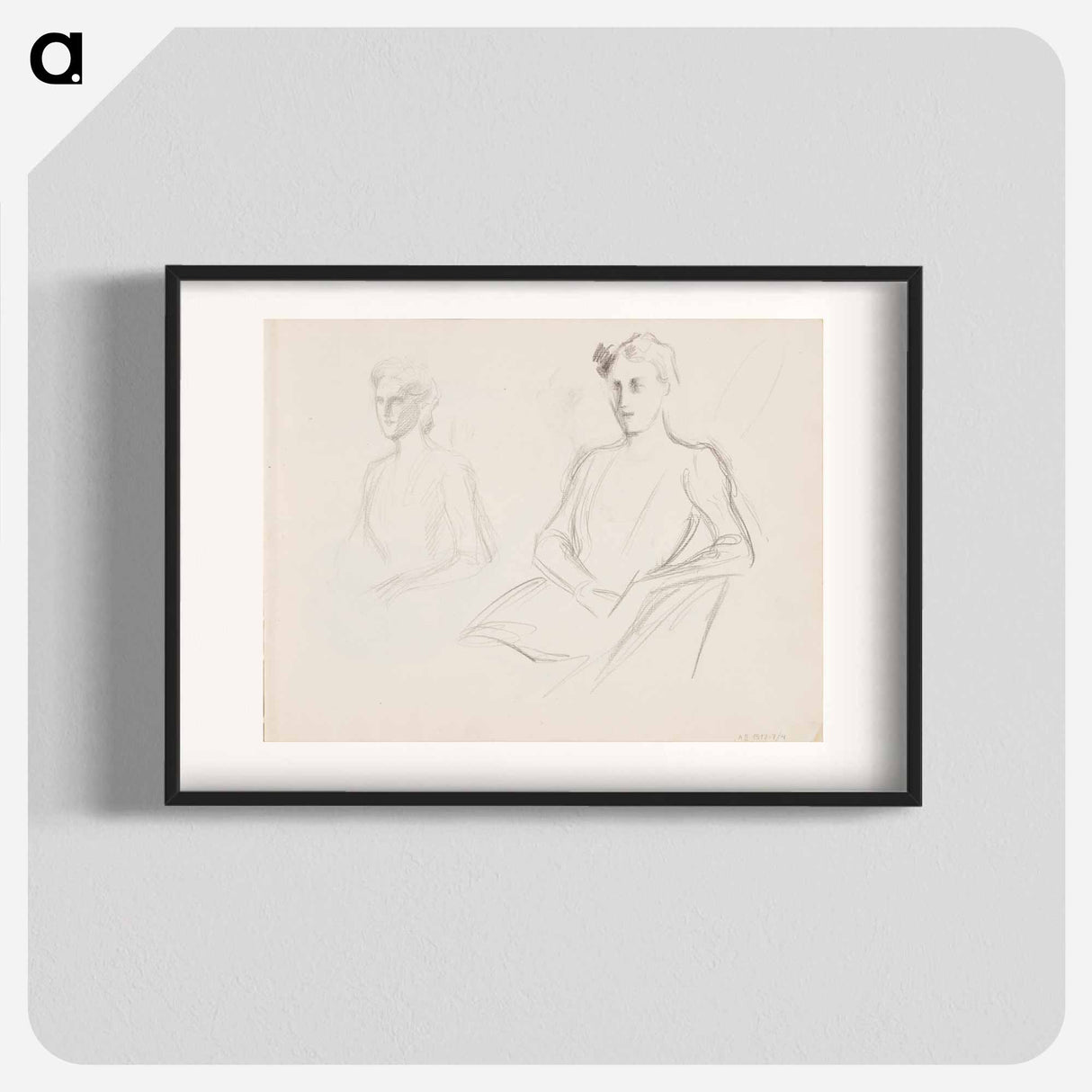 Vapaaherratar Anne Bennetin muotokuvaluonnos - アルバート エーデルフェルト Poster.