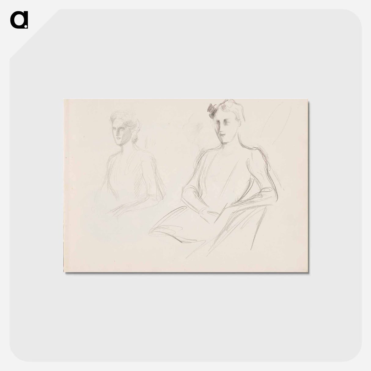 Vapaaherratar Anne Bennetin muotokuvaluonnos - アルバート エーデルフェルト Postcard.