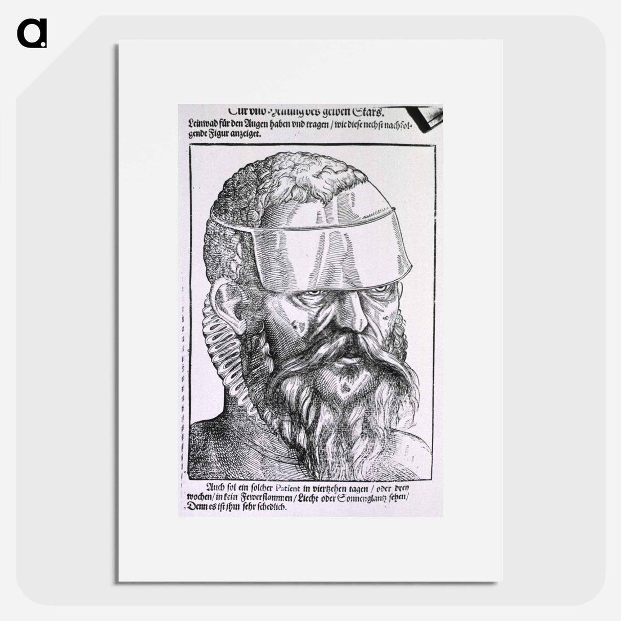 アートポスター-Man Wearing an Eyeshade
- 国立医学図書館 Poster.