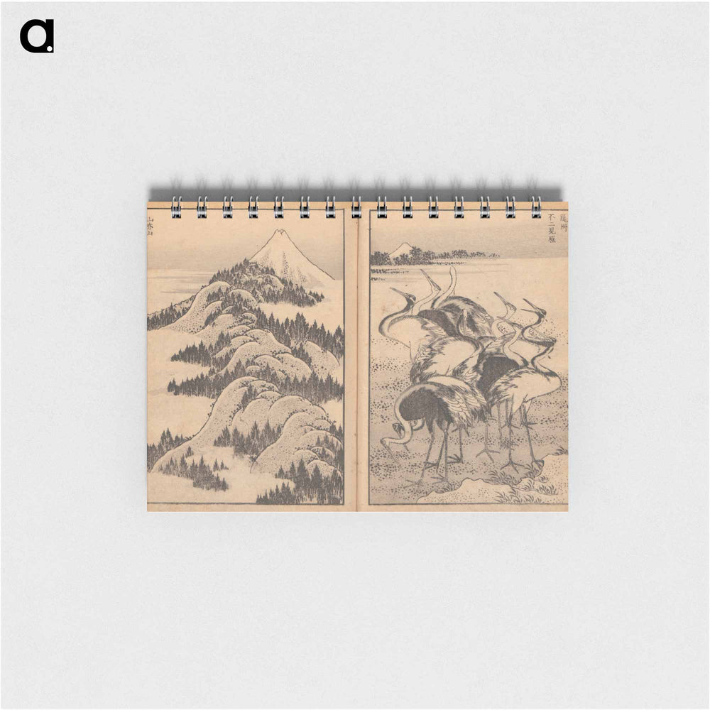 Hokusai's Mount Fuji of the Mists; Mount Fuji of the Ascending Dragon - 葛飾 北斎 Memo.