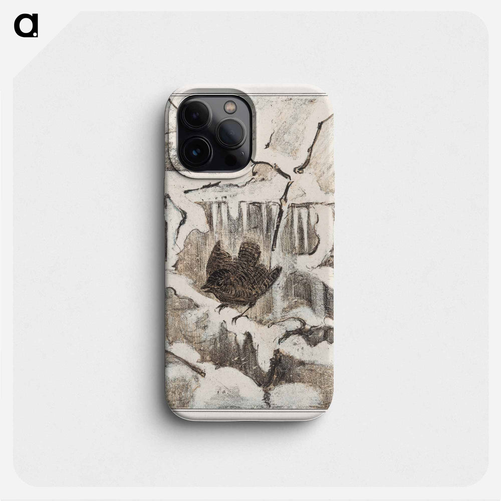 Winterkoninkje on besneeuwde tak - Theo van Hoytema Phone Case.
