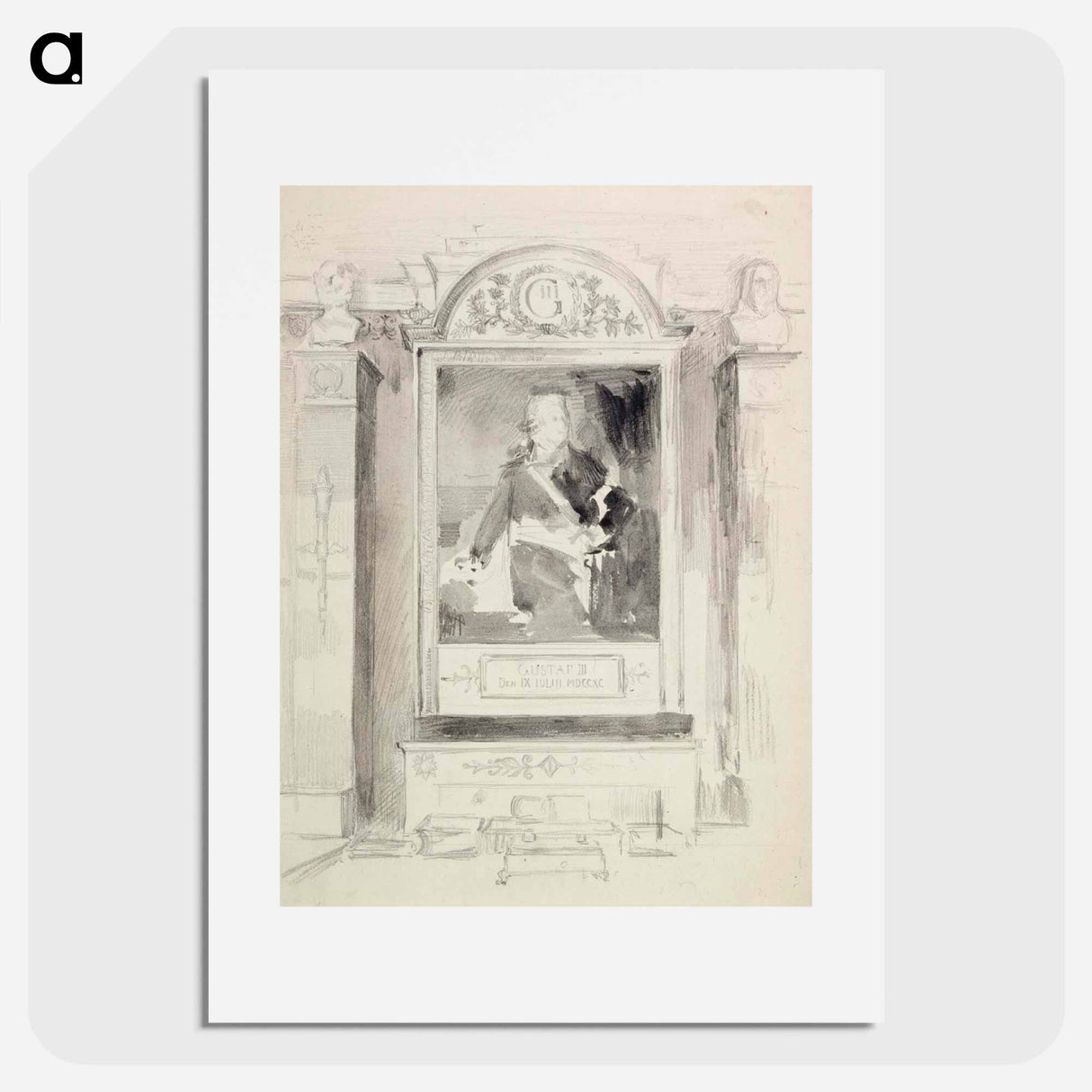 Portrait of Gustav III - アルバート エーデルフェルト Poster.