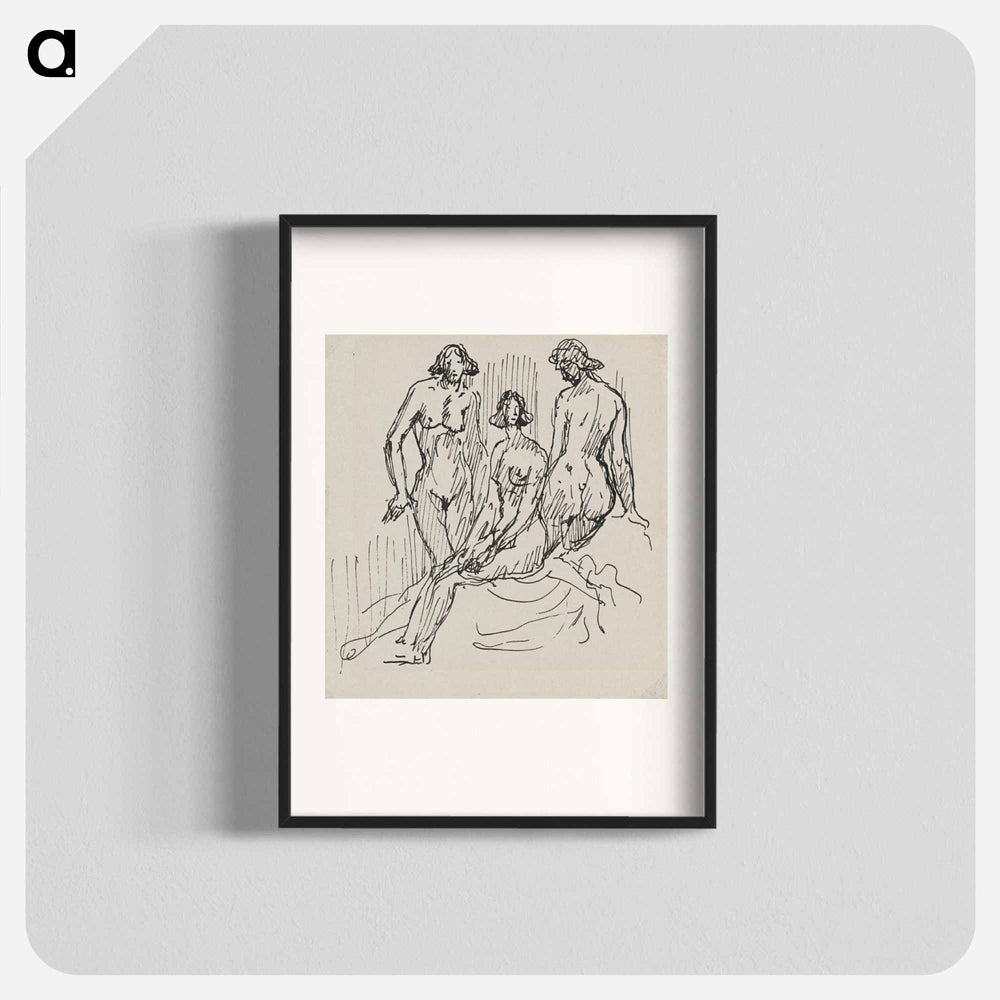 Three female figures - アーノルド ピーター ワイズ クビンチャン Poster.
