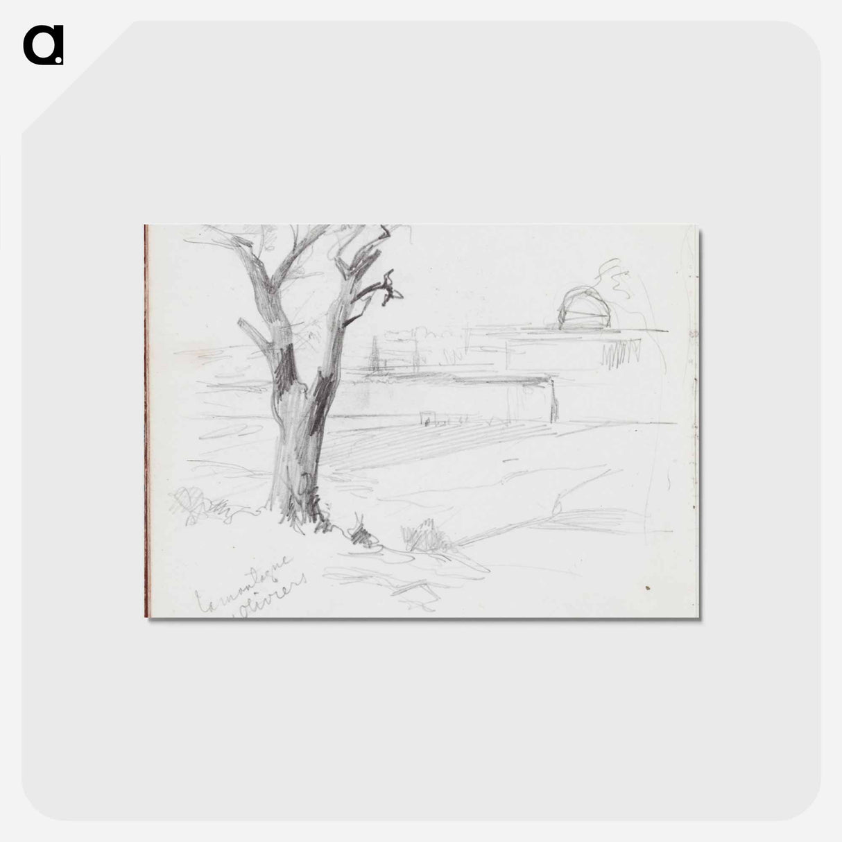 アートポストカード-(unknown) part of a sketchbook - アルバート エーデルフェルト Postcard.
