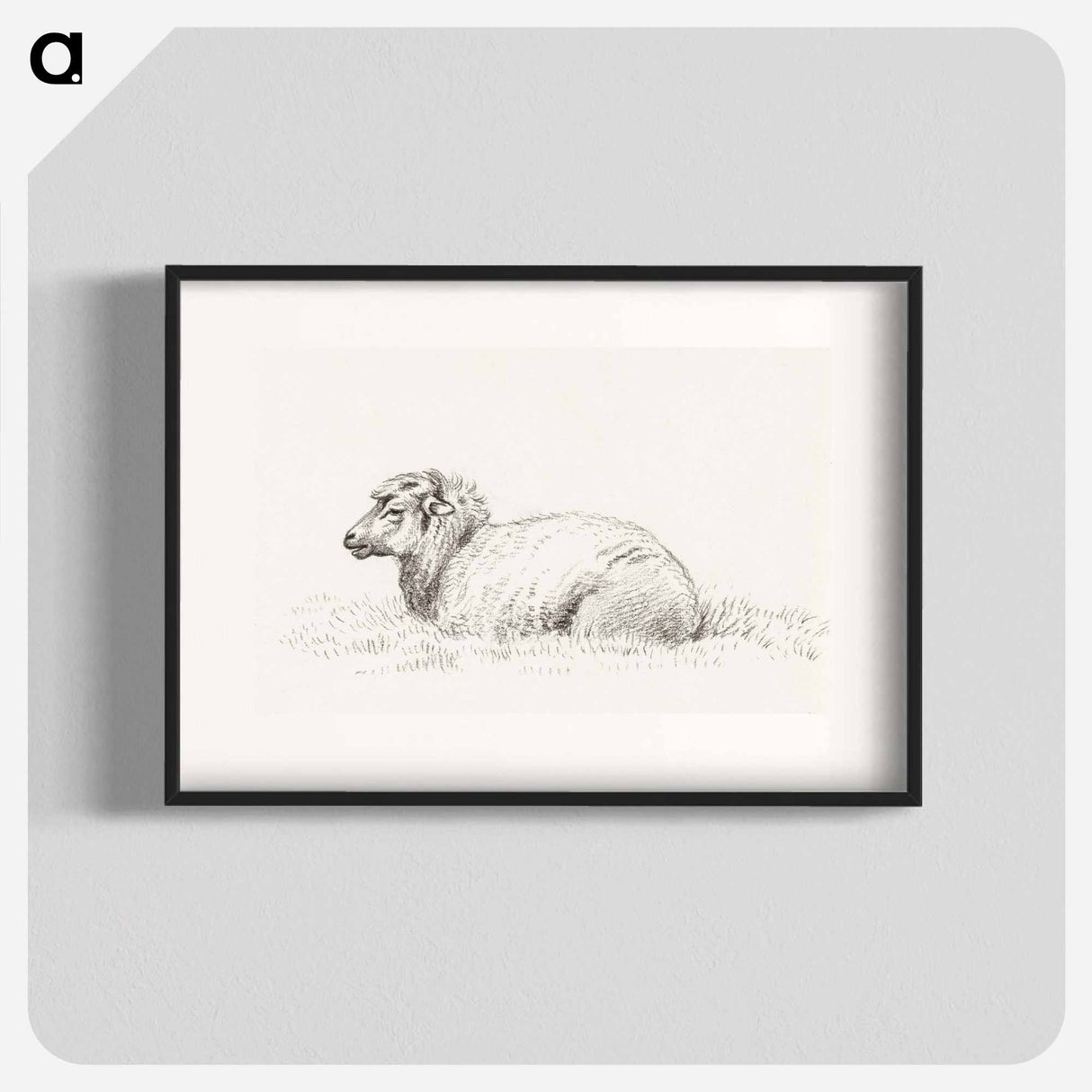 Lying sheep - ジャン ベルナール Poster.