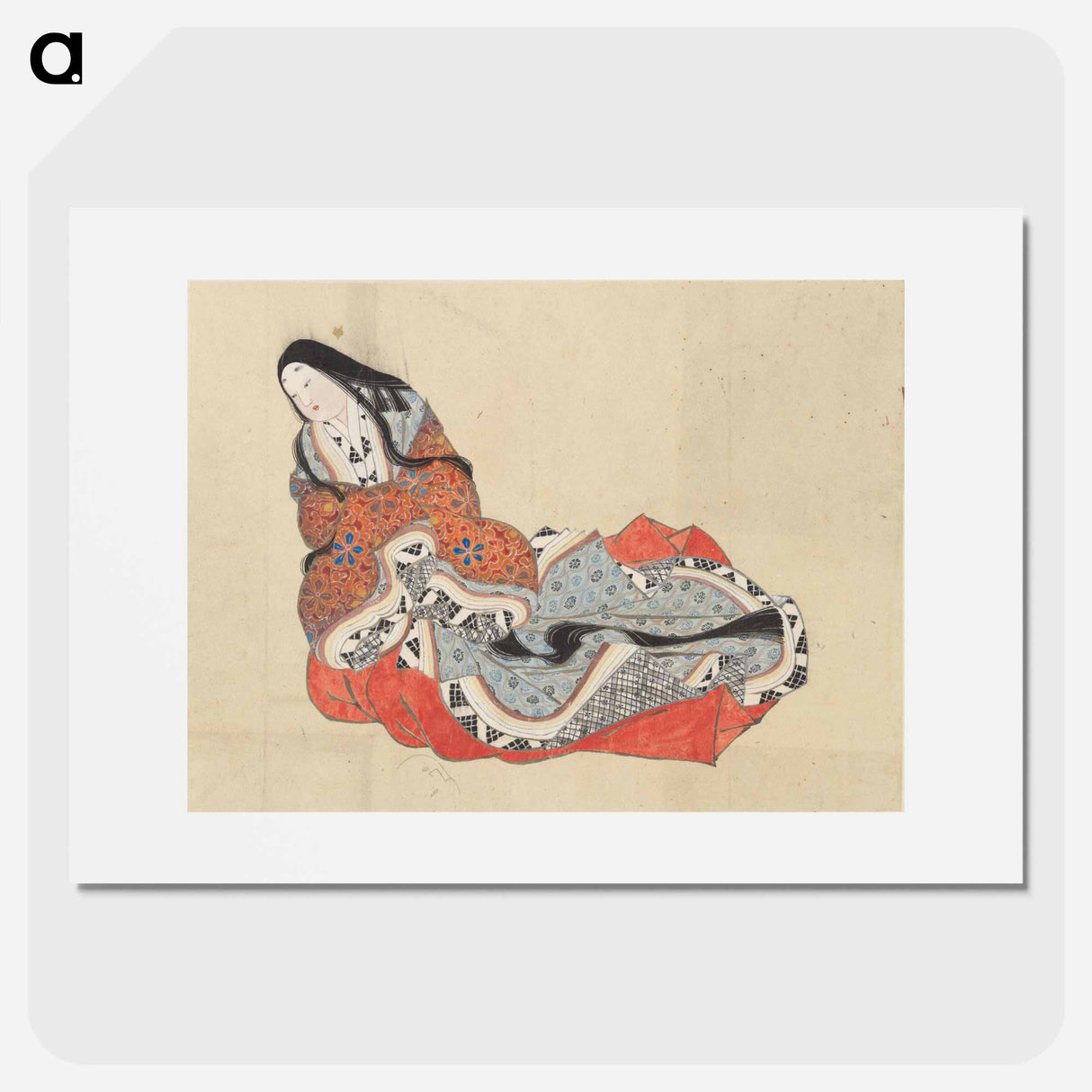 アートポスター-Court Lady, School of Katsushika Hokusai - 葛飾 北斎 Poster.