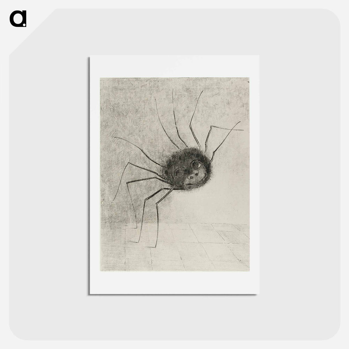 アートポストカード-Spider - オディロン ルドン Postcard.