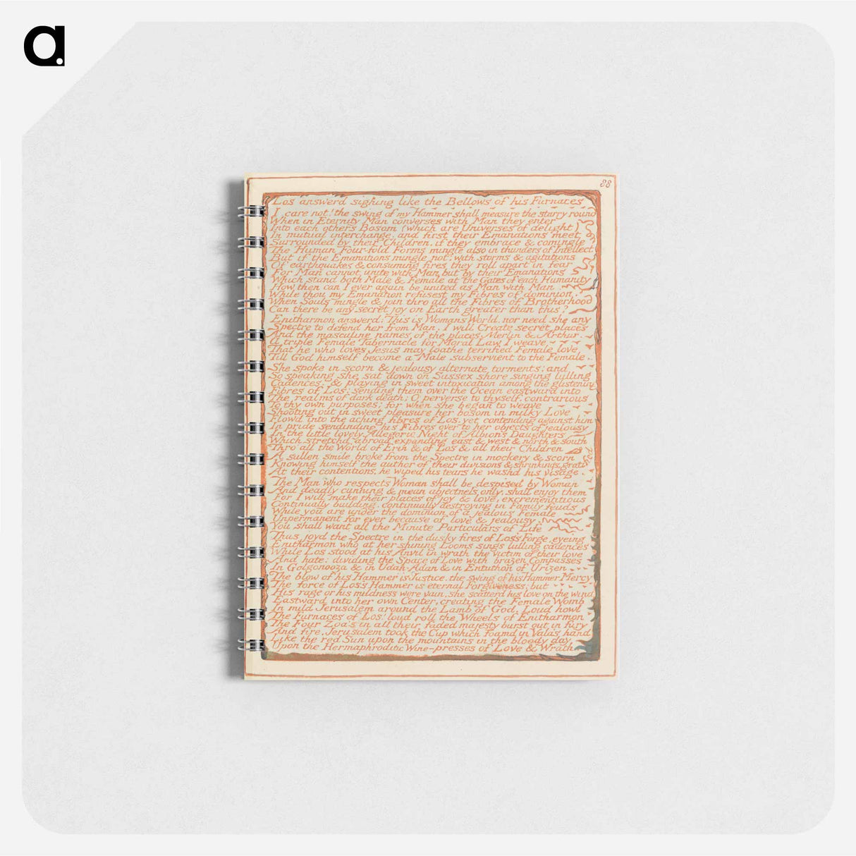 Jerusalem, Plate 88, "Los answerd sighing...." - ウィリアム ブレイク Memo.