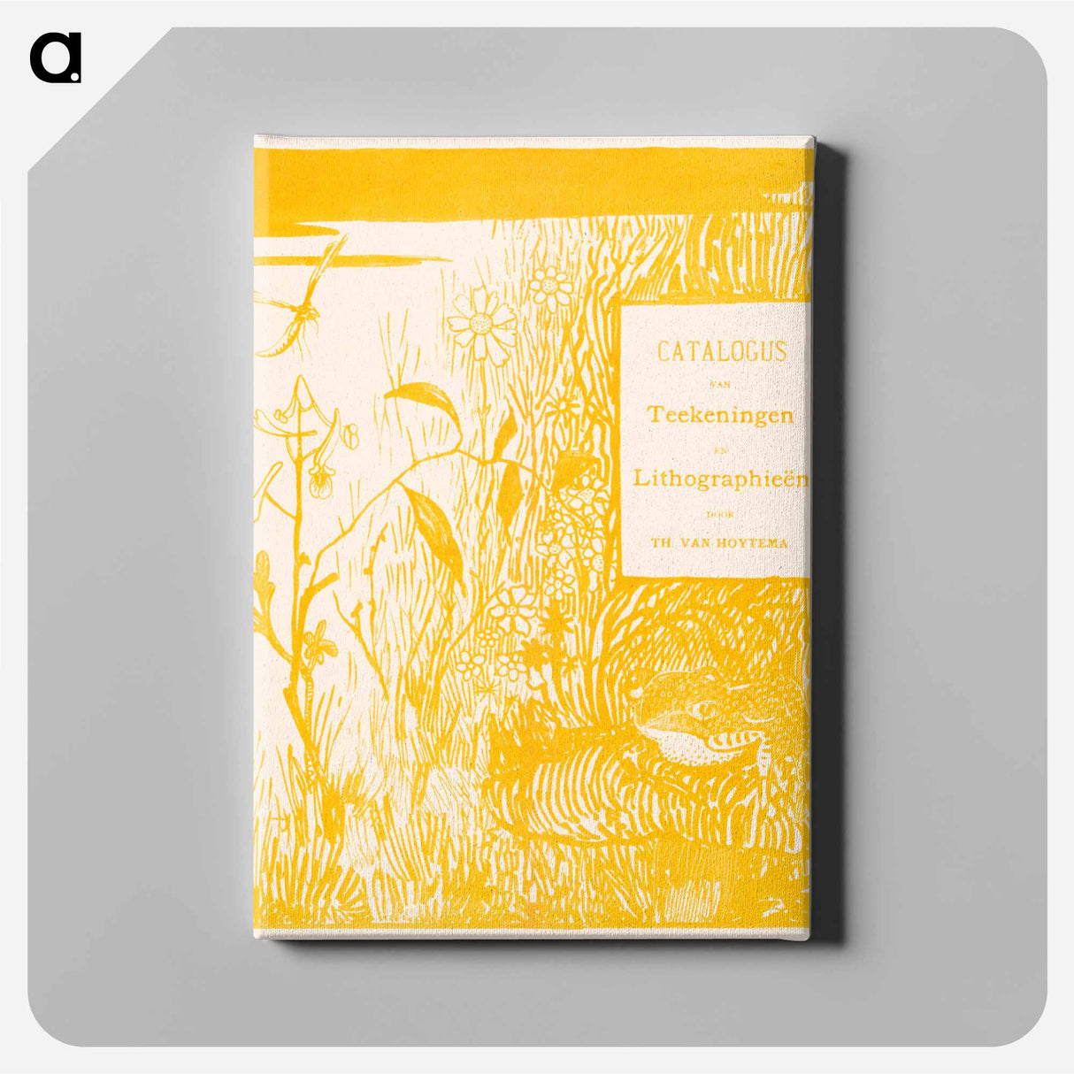 Catalogusomslag met pad en libelle - テオ ヴァン ホイテマ Canvas.