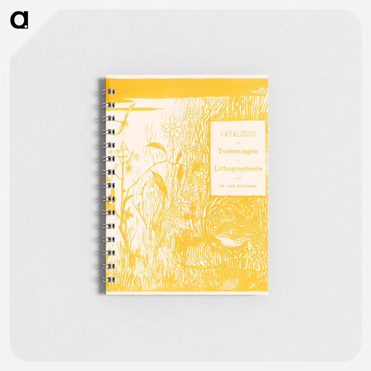 アートメモ帳-Catalogusomslag met pad en libelle - テオ ヴァン ホイテマ Memo.