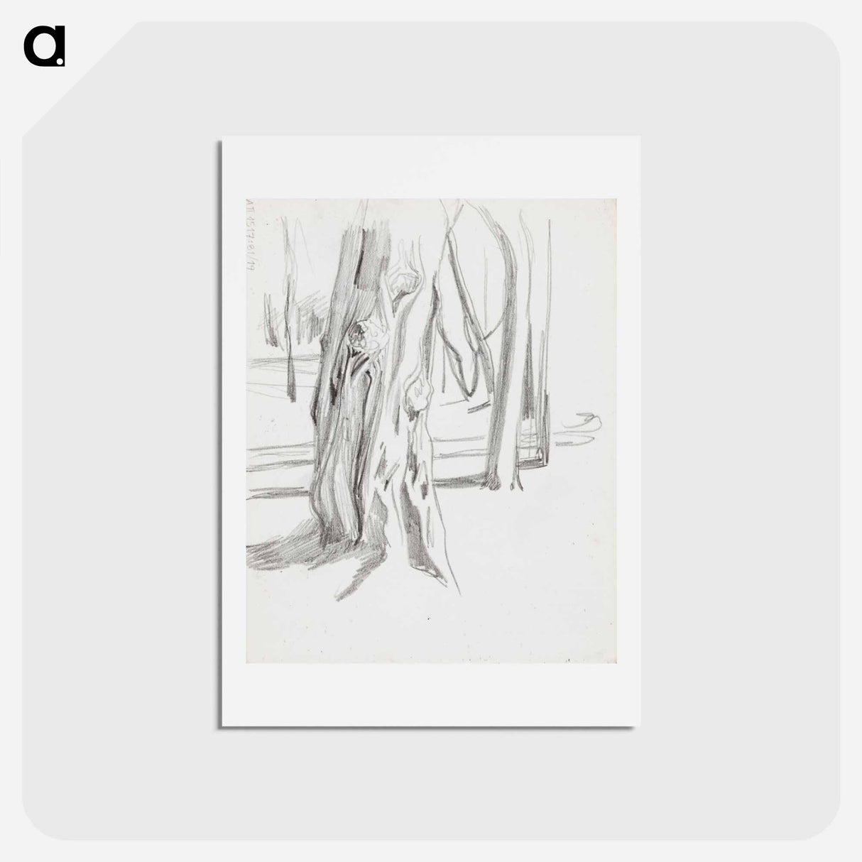 アートポストカード-(unknown) part of a sketchbook - アルバート エーデルフェルト Postcard.