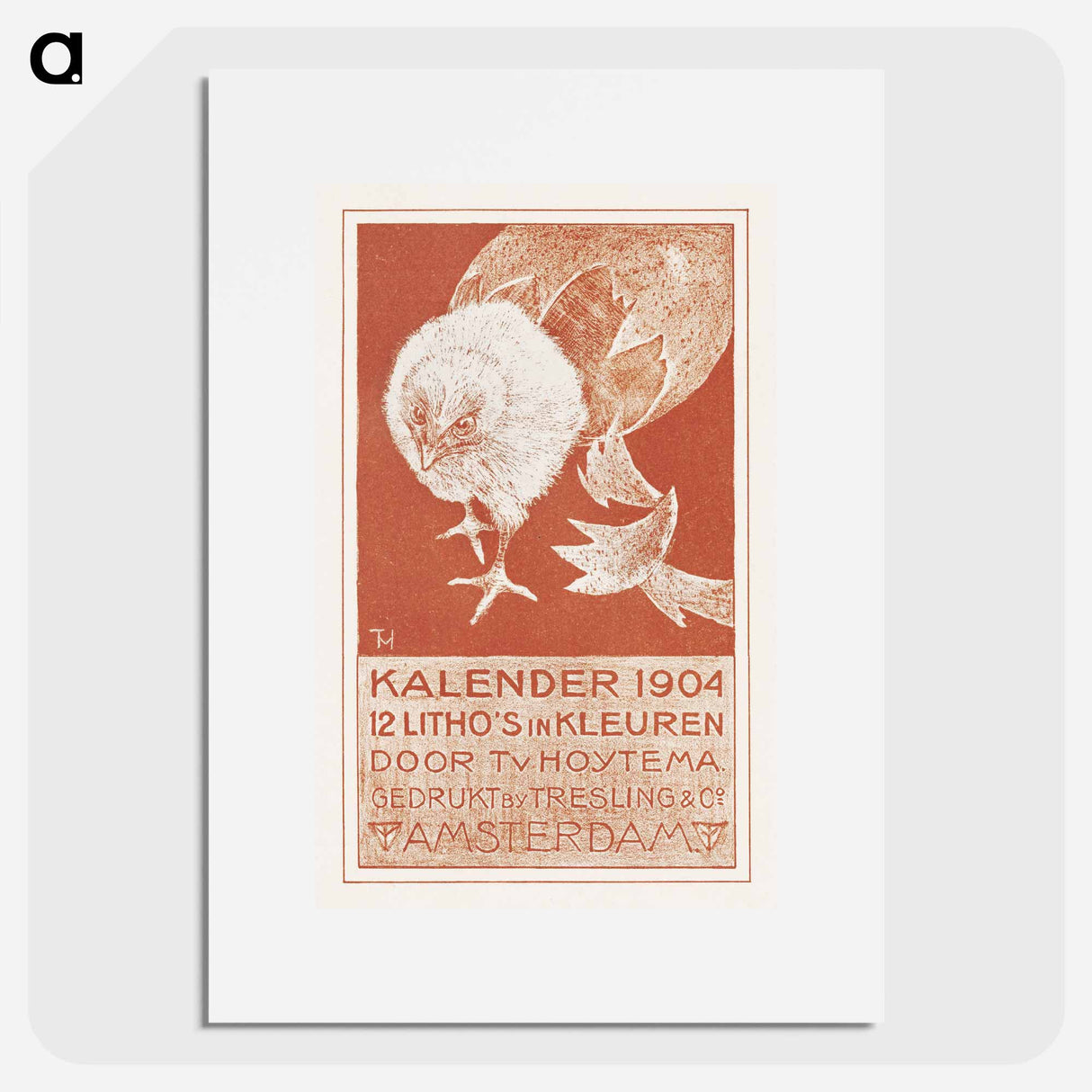 アートポスター-Aankondiging voor kalender 1904 - テオ ヴァン ホイテマ Poster.