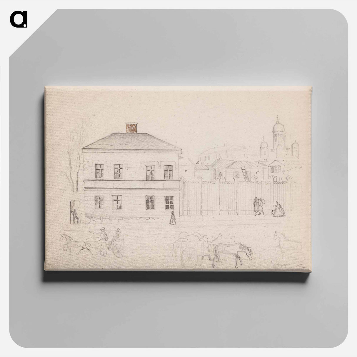 Sukkaa kutova nainen - アルバート エーデルフェルト Canvas.