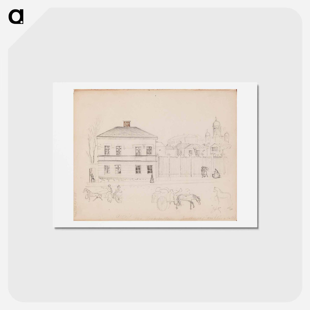 Sukkaa kutova nainen - アルバート エーデルフェルト Postcard.