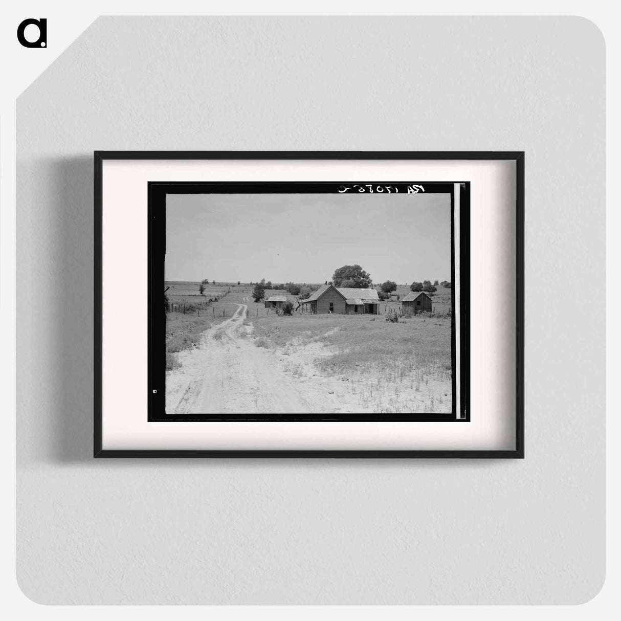 Worn-out land and abandoned cabins near Newport, Oklahoma - Dorothea Lange Poster.