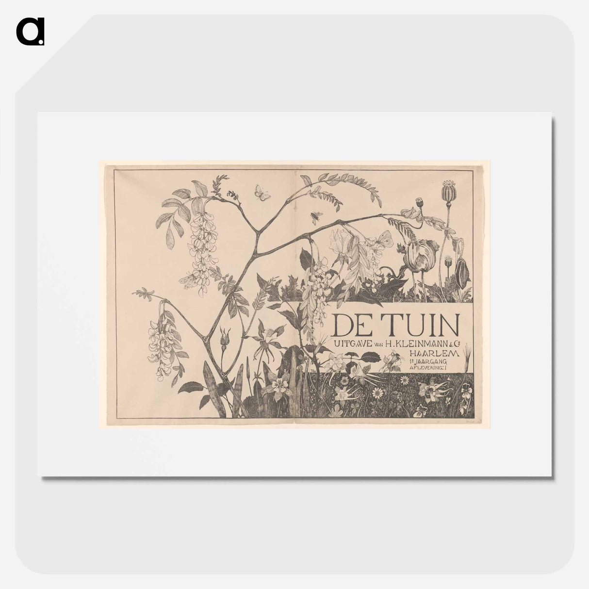 Omslag for the tijdschrift 'De Tuin' - Theo van Hoytema Poster.