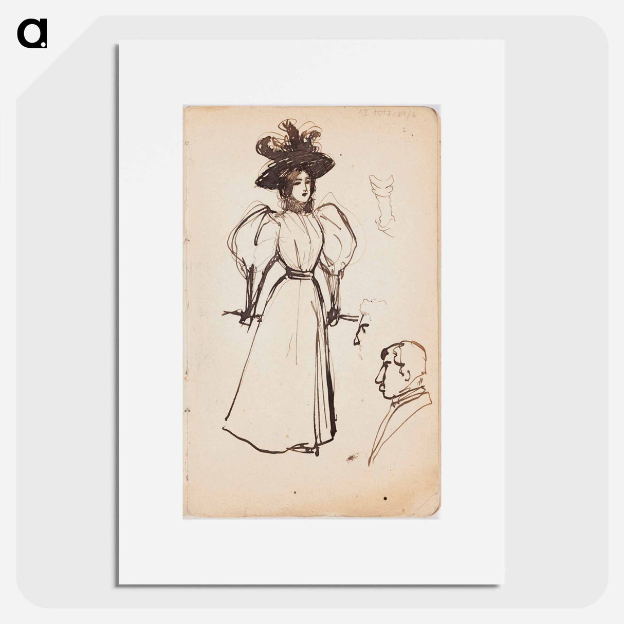 (unknown) part of a sketchbook - アルバート エーデルフェルト Poster.