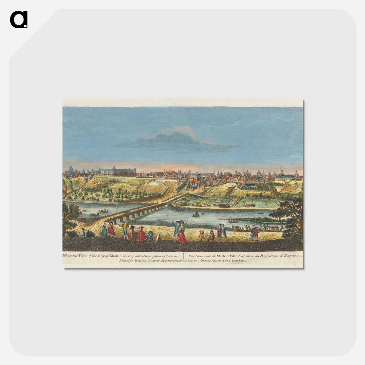 アートポストカード-A General View of the City of Madrid, the Capital of Kingdom of Spain
- イェール大学アートギャラリー Postcard.