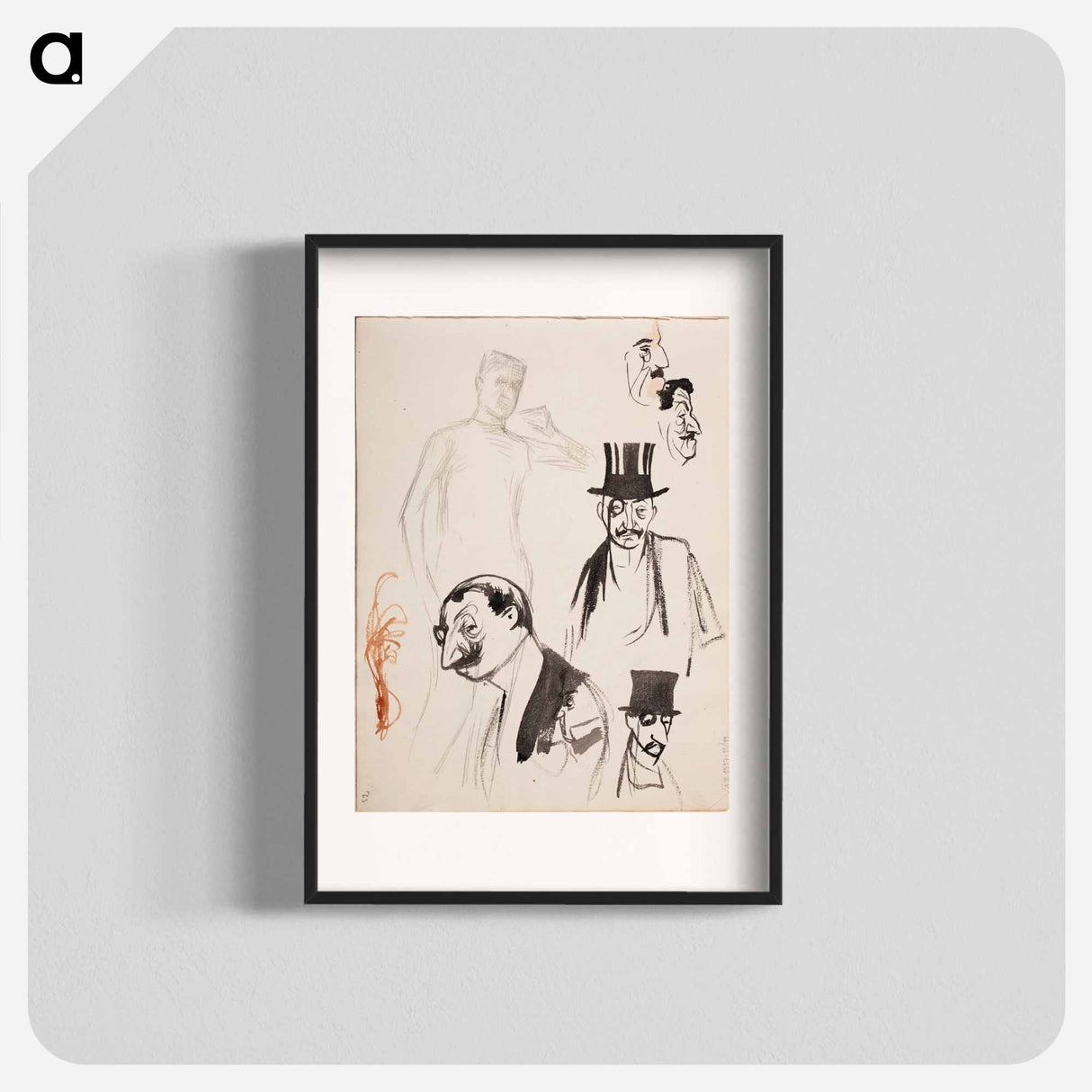 Akseli gallén ; karikatyyrejä - アルバート エーデルフェルト Poster.