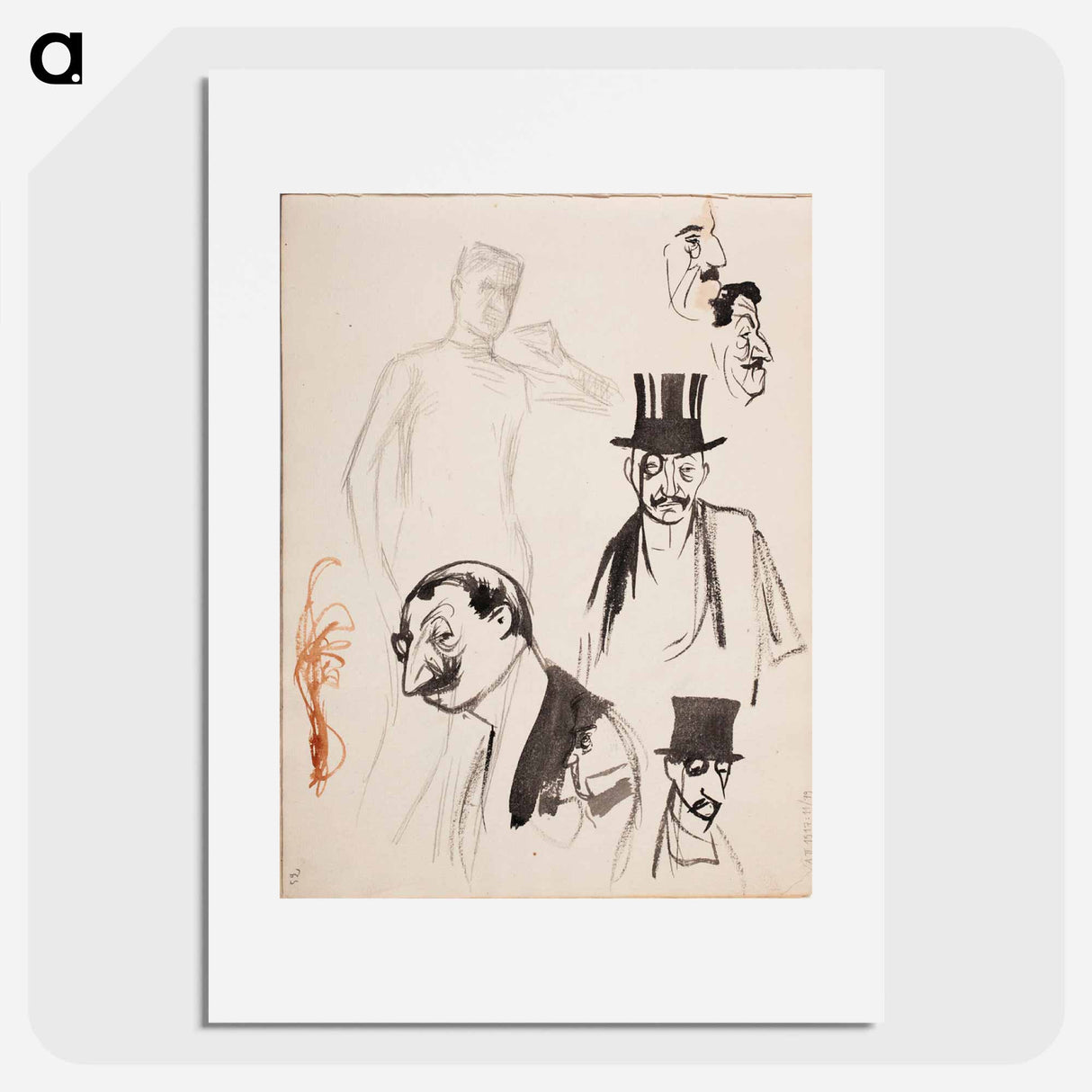 Akseli gallén ; karikatyyrejä - アルバート エーデルフェルト Poster.