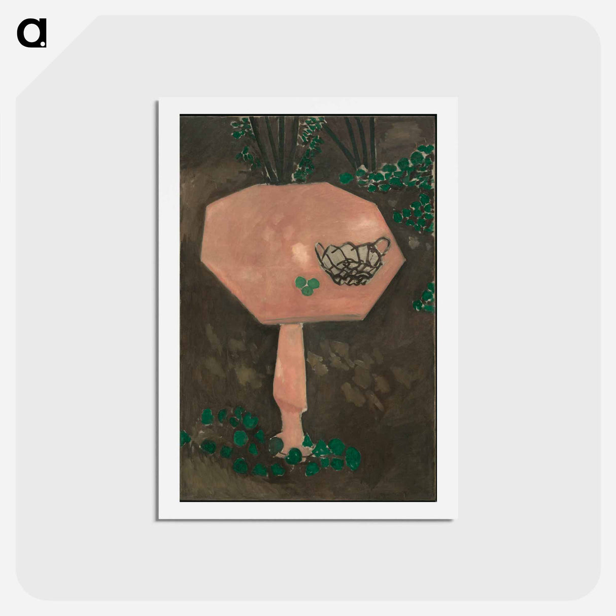 アートポストカード-The Rose Marble Table - アンリ マティス Postcard.