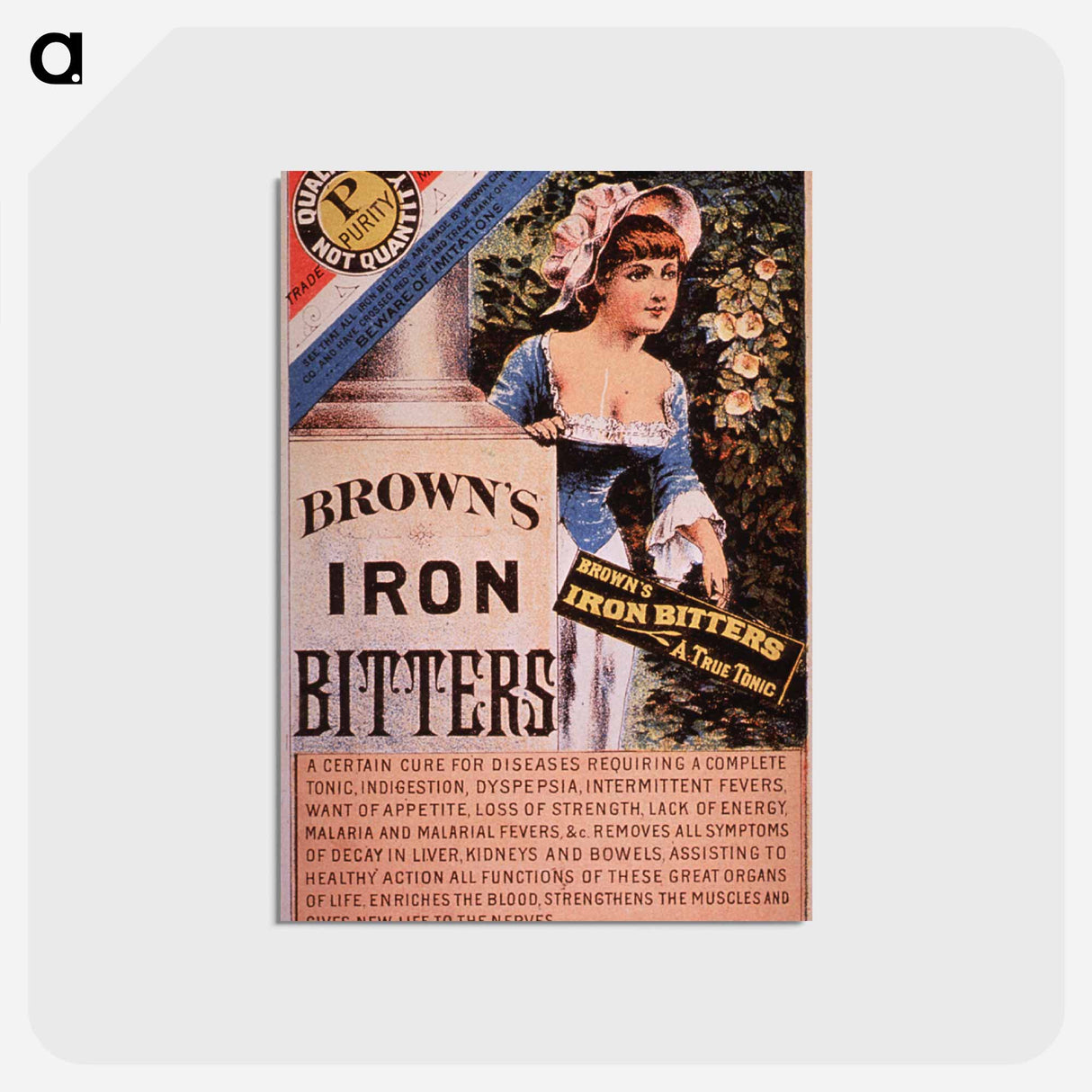 アートポストカード-Brown's Iron Bitters Advertisement
- 国立医学図書館 Postcard.