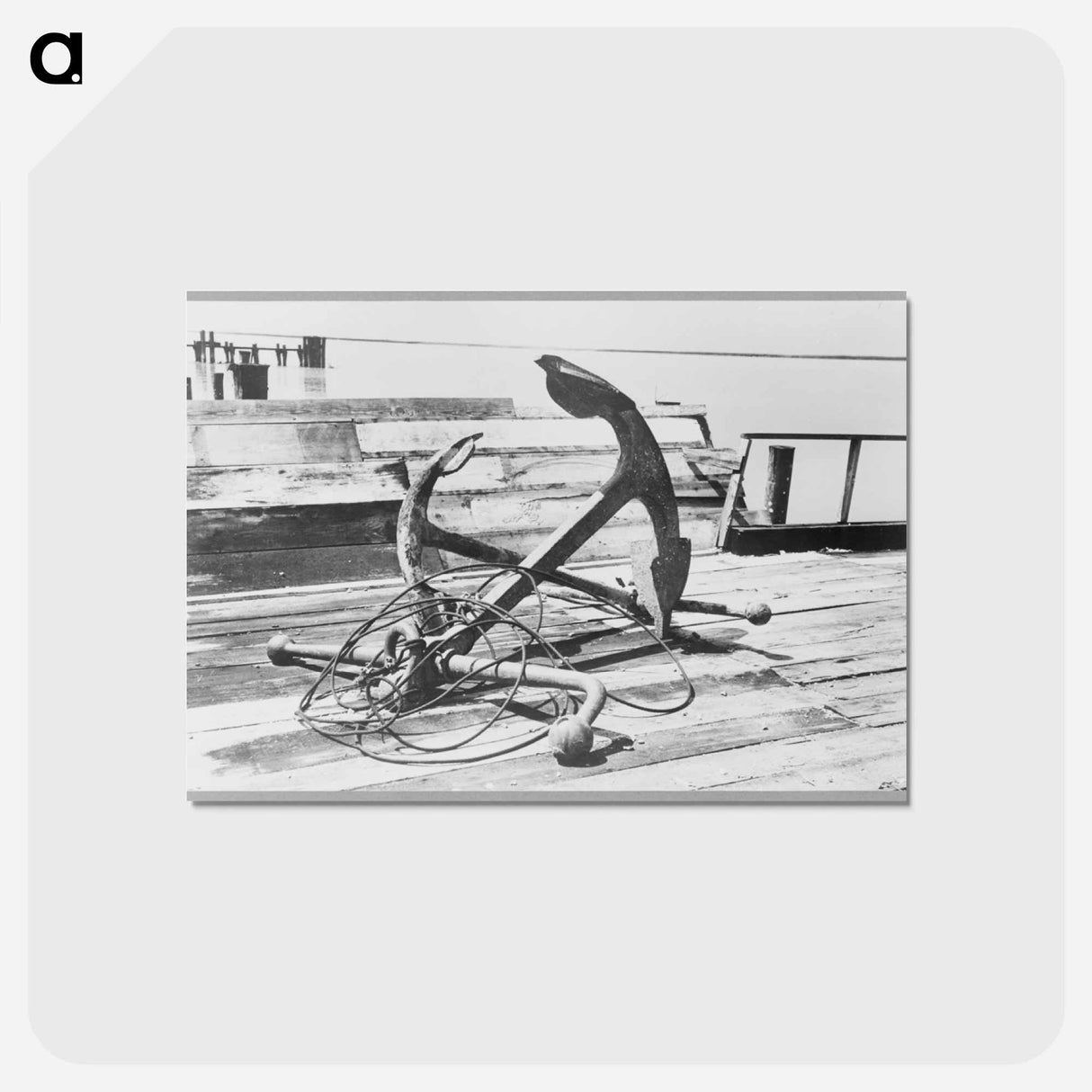 アートポストカード-Anchors on Dock, Burrwood, Louisiana
- ラッセル リー Postcard.